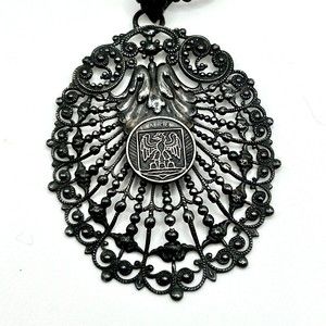 Filigree Pendant Necklace Nice France Vintage Souvenir